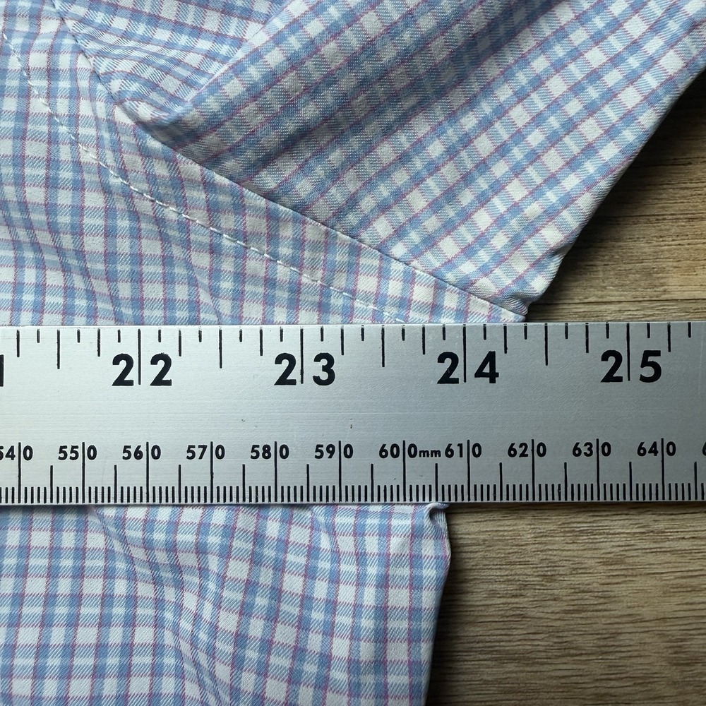 UNTUCKit Shirt Men 2XL Blue Check Stretch Performance Button Up Business Casual - Picture 6 of 7